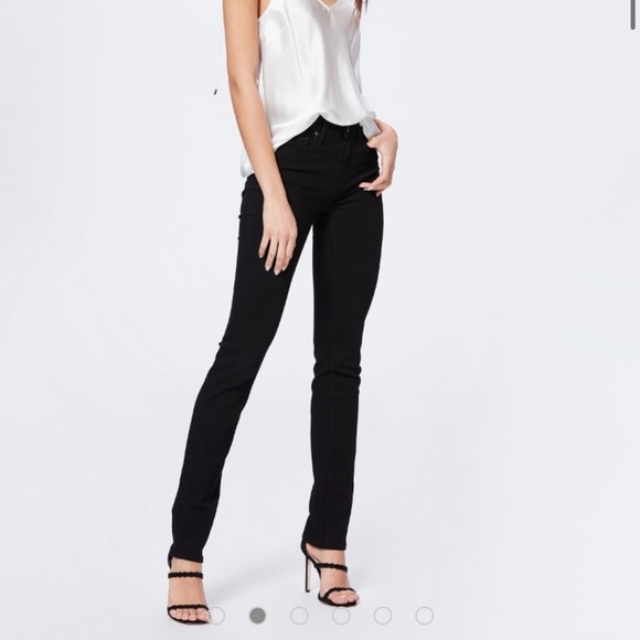 Paige Hoxton Straight Leg Black Denim Sz 26 NEVER WORN - Picture 1 of 10